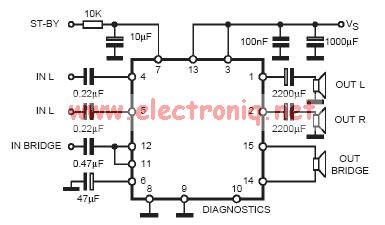 TDA7377 class AB car radio amplifier circuit design ...